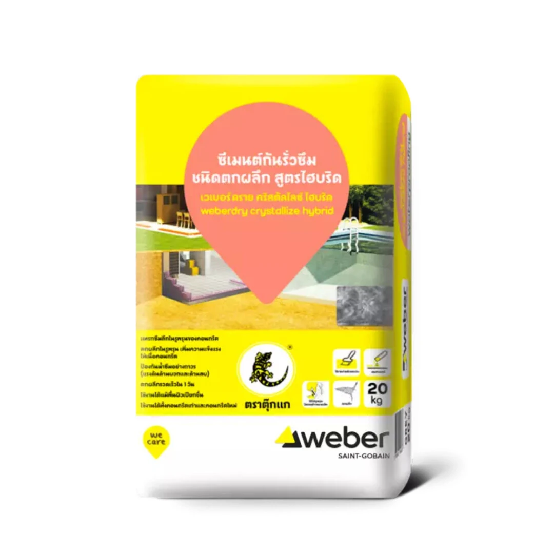 Chất chống thấm dạng tinh thể thẩm thấu gốc xi măng weberdry crystallize hybrid