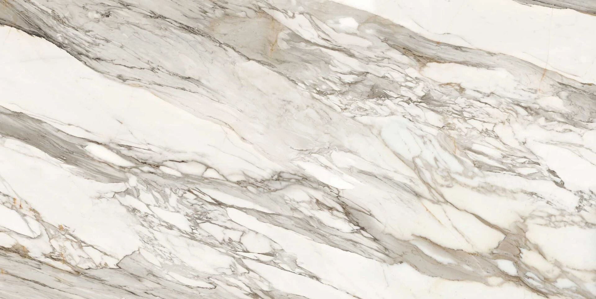 Đá marble trắng tự nhiên vân mây xám/vàng