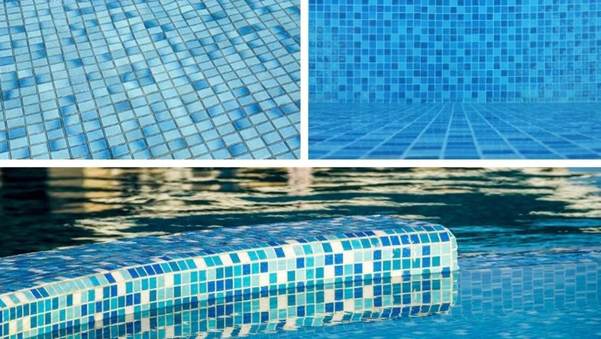 Gạch Mosaic thủy tinh ốp hồ bơi