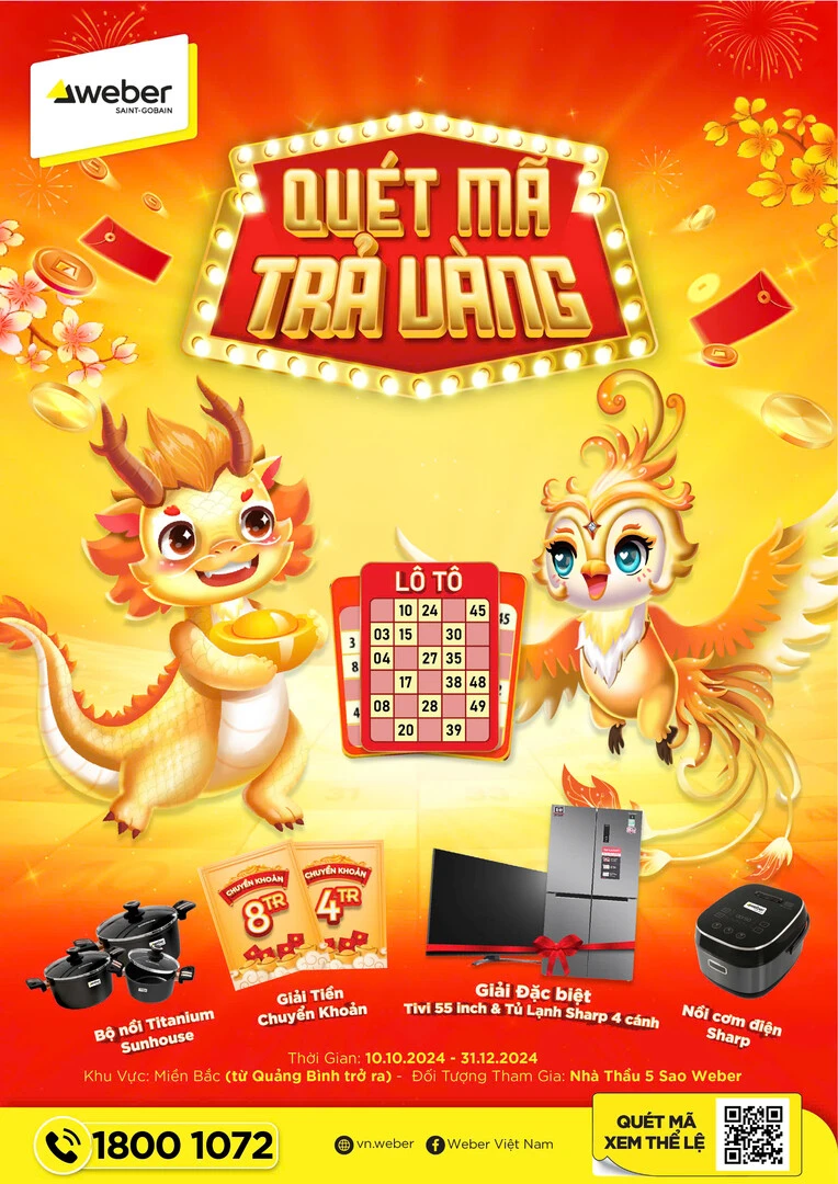 weber miền bắc quét mã trả vàng 1