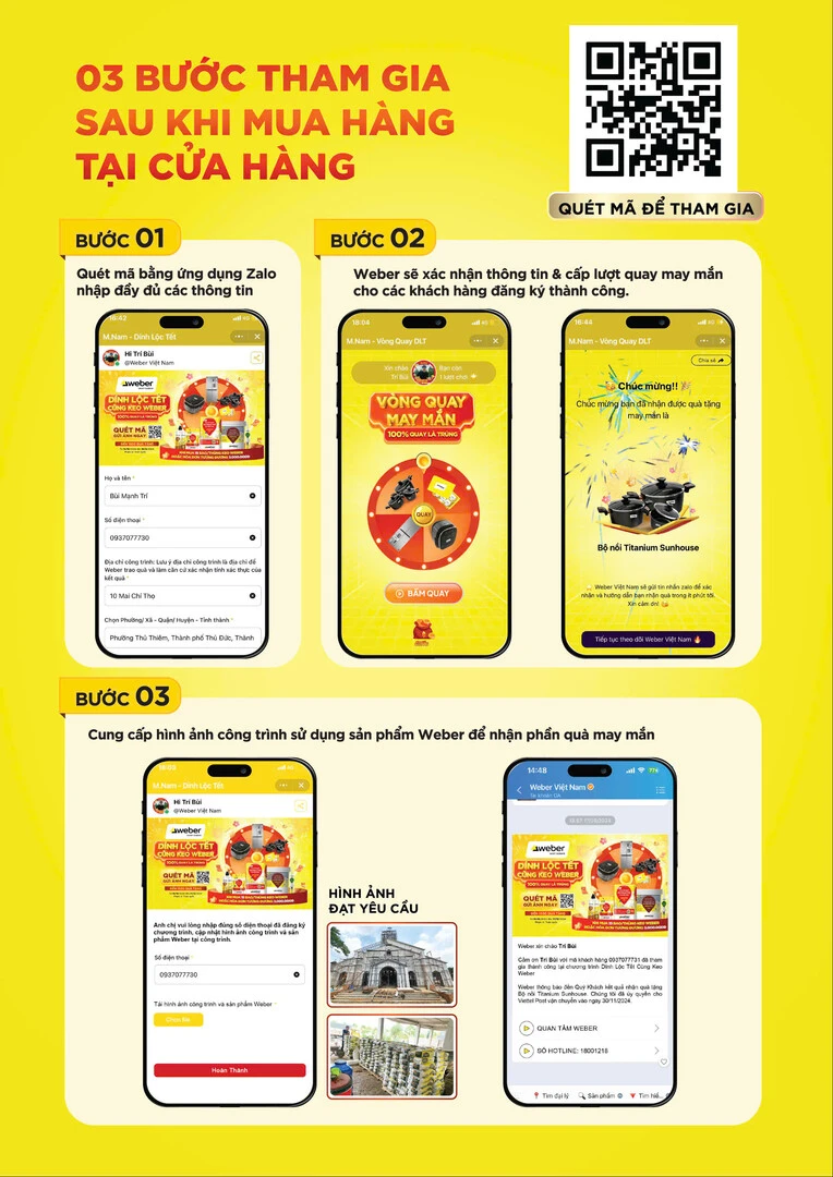 Chương trình Dính lộc tết cùng keo Weber 4