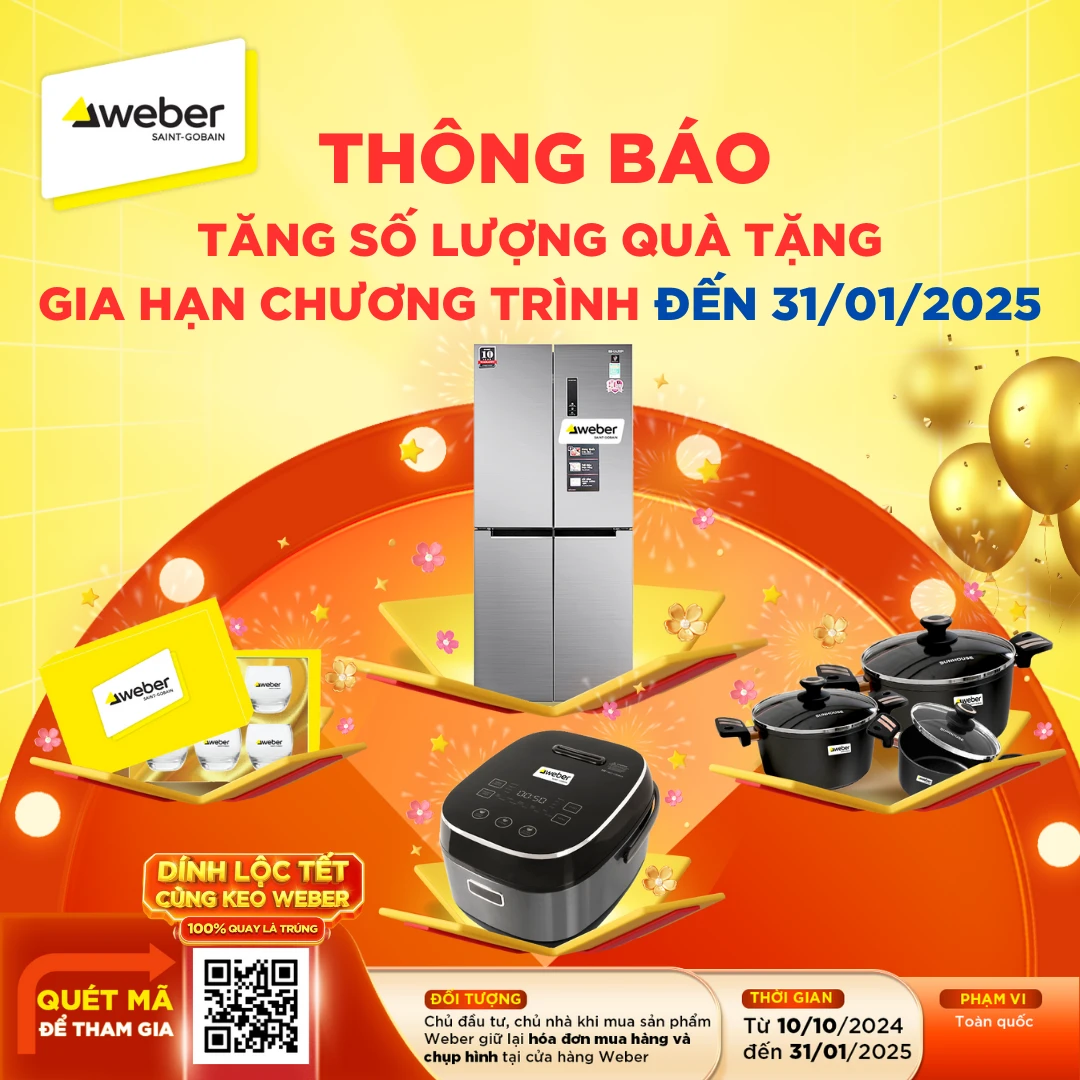 Chương trình Dính lộc tết cùng keo Weber 2