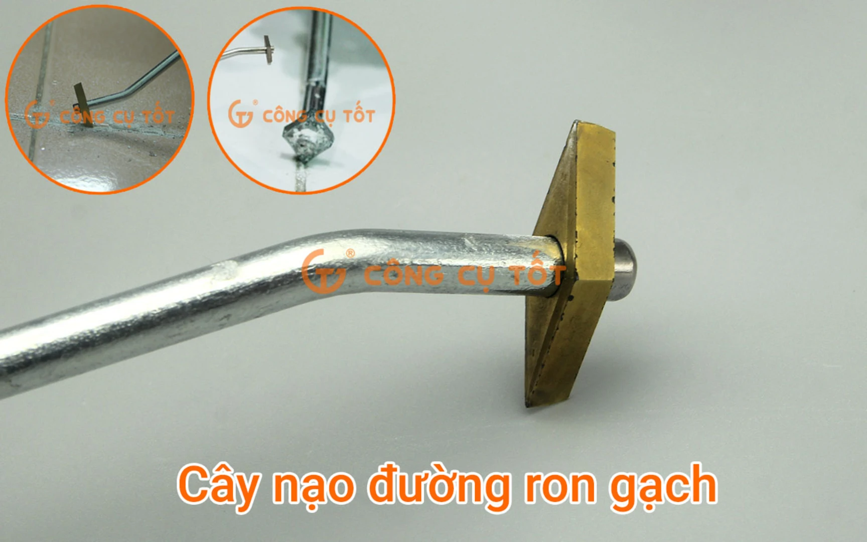 Cách cạo ron gạch cũ bằng cây nạo đường ron gạch chuyên dụng