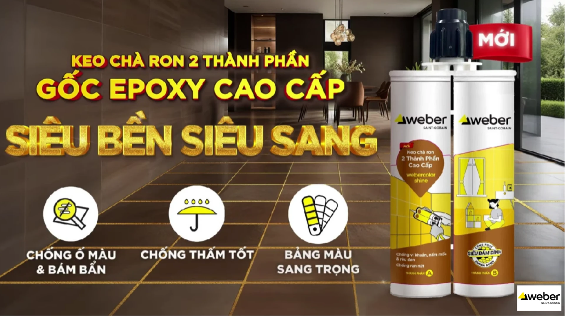 Keo Epoxy có độ bám dính tốt, khả năng chống nước và chịu lực vượt trội
