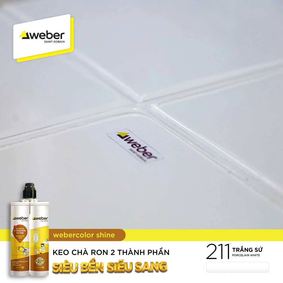 Keo Epoxy 2 thành phần chà ron màu trắng sứ