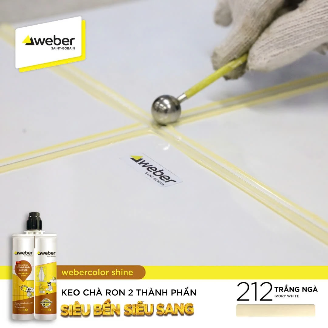 Keo Epoxy 2 thành phần chà ron màu trắng ngà