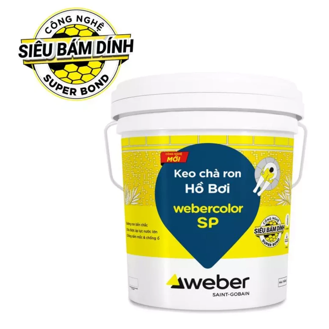 Keo chà ron gạch hồ bơi cao cấp Webercolor SP