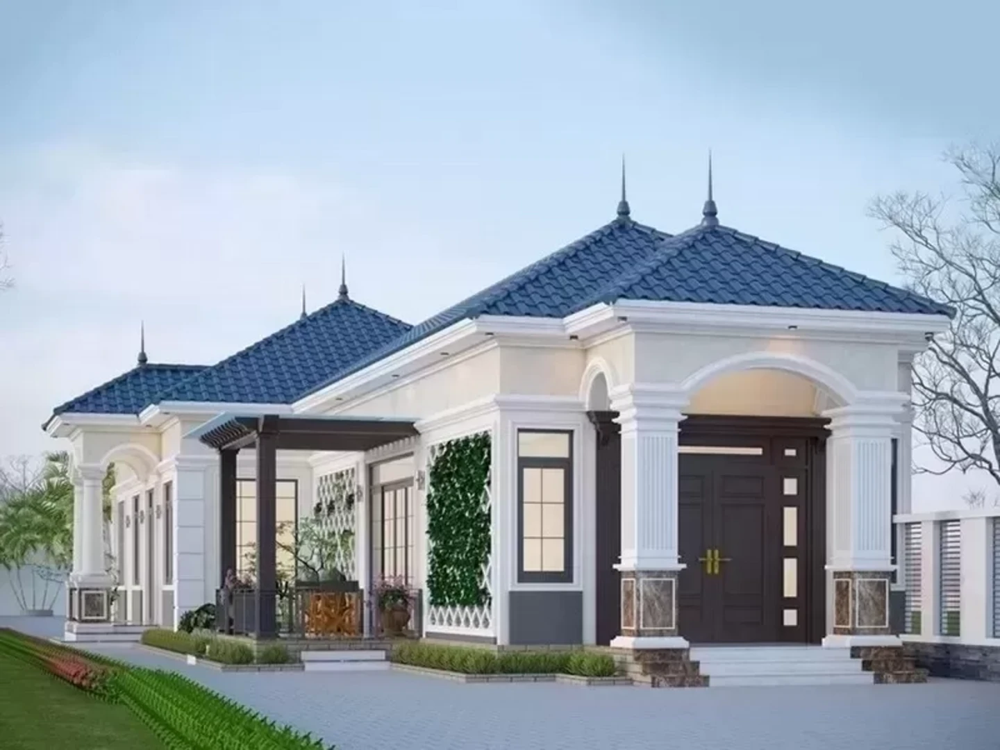 Phong cách cải tạo nhà cấp 4 chữ L mái nhật