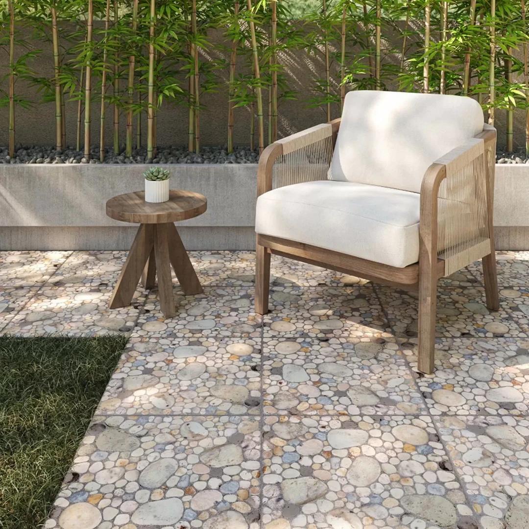 Gạch sỏi lát sân vườn đẹp