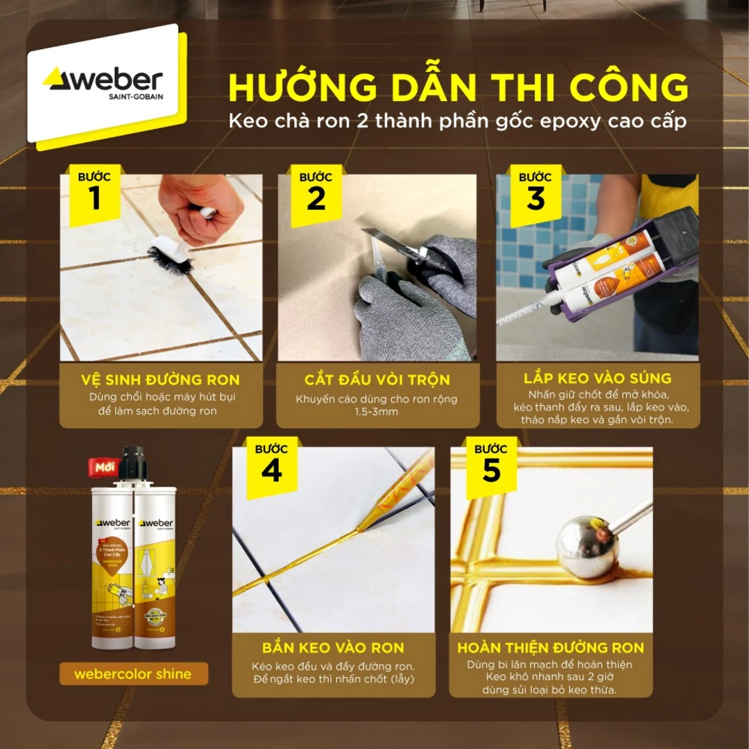 quy trình thi công của keo epoxy chống thấm