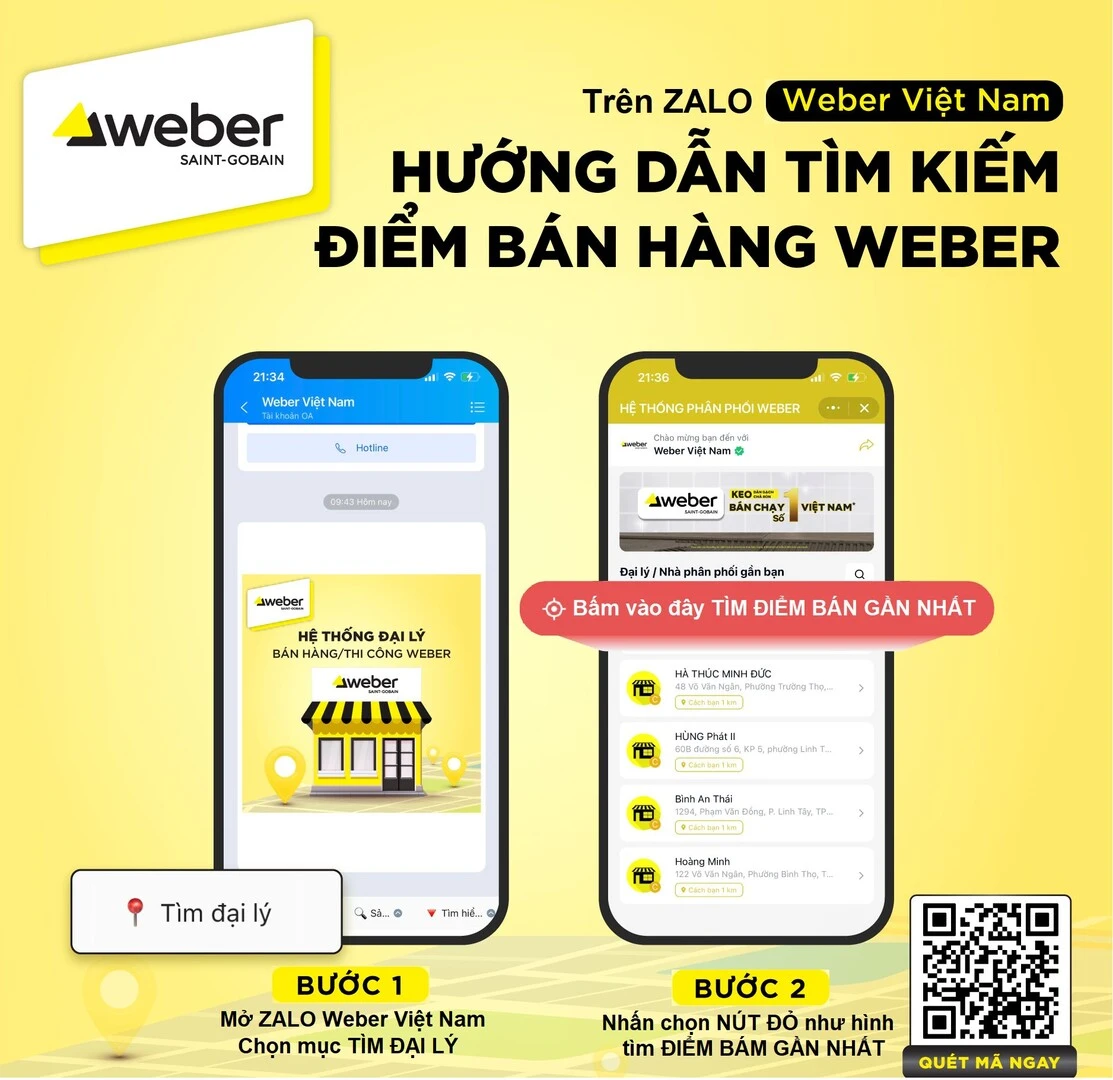 Tìm điểm bán gần nhất trên zalo