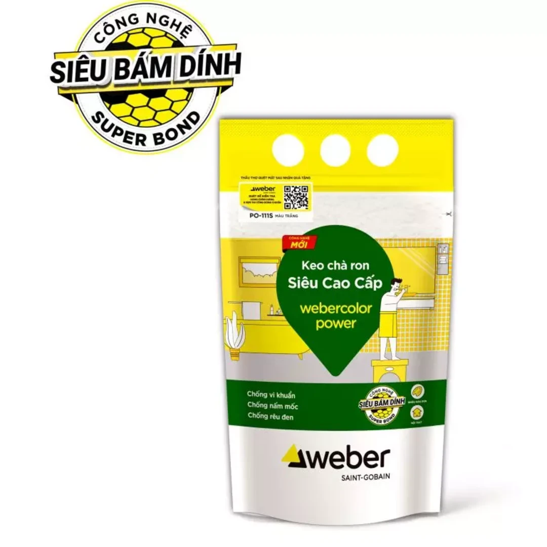 keo chà ron webercolor power dùng cho gạch lát nền