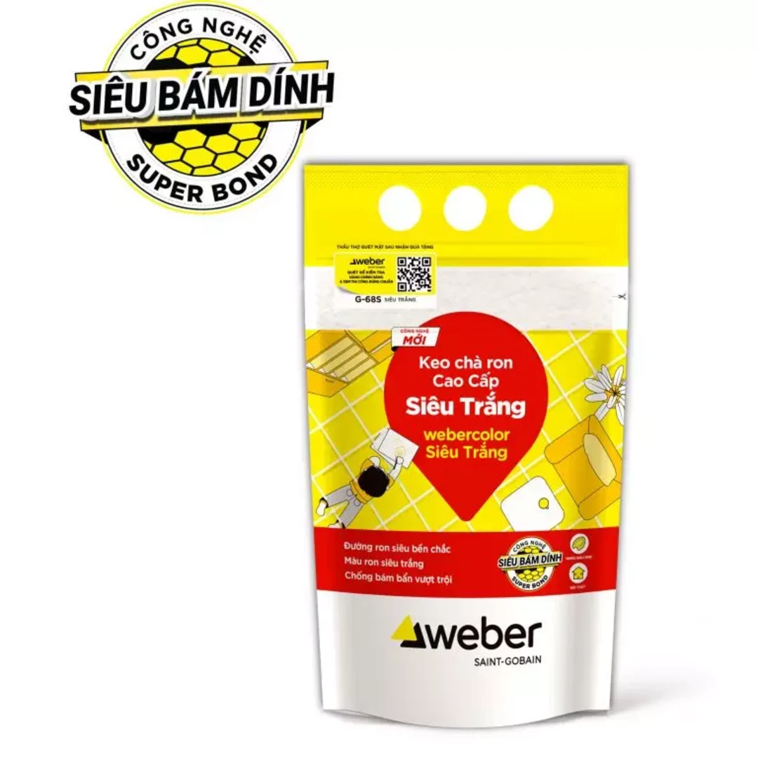các loại keo chà ron Thái Lan - keo chà ron Webercolor Siêu Trắng