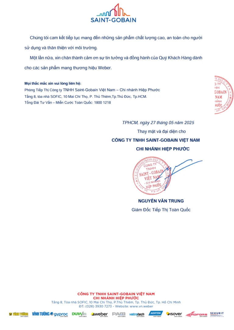 Thông báo thay đổi bao bì webercolor power nhập khẩu 4