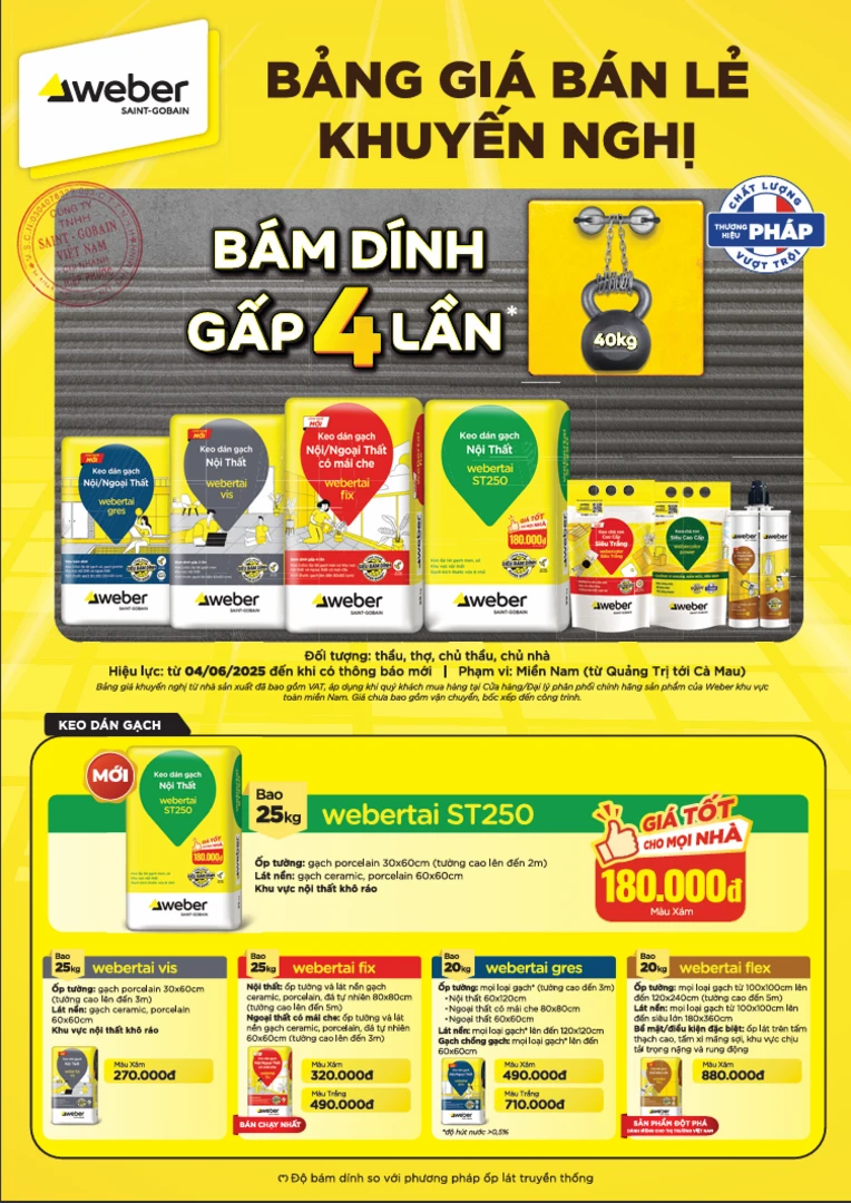 Bảng giá khuyến nghị Weber tháng 6 trang 1