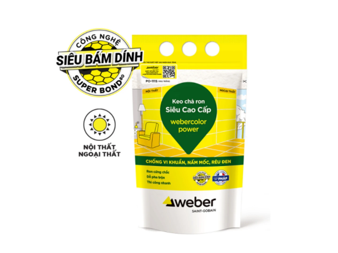 Dùng keo chà ron webercolor power để cải tạo nhà tập thể