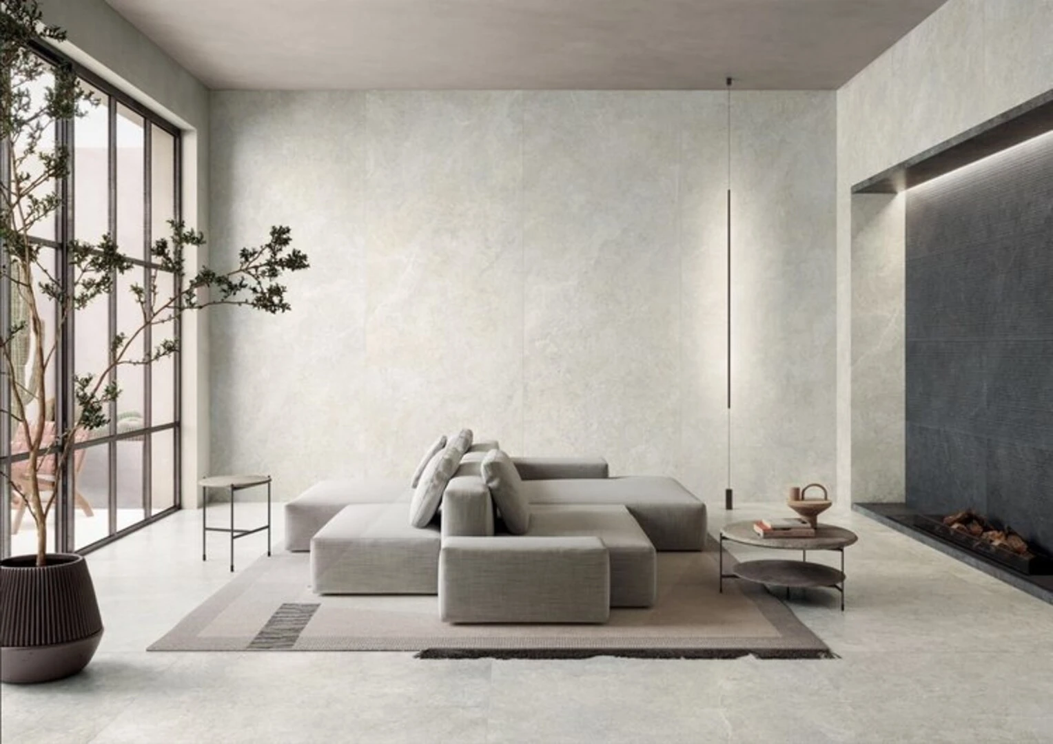 gạch dán tường sáng màu