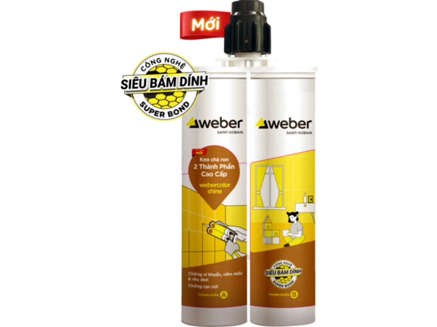 Keo chà ron gạch giả gỗ Epoxy 2 thành phần có độ bền rất cao