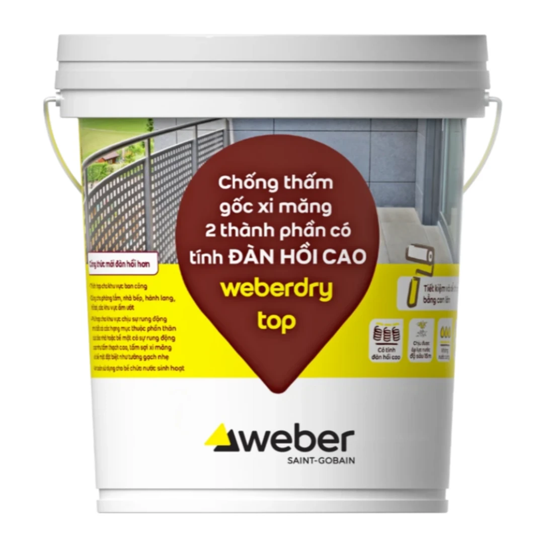 Weberdry Top tạo ra một lớp màng chống thấm linh hoạt và bền bỉ