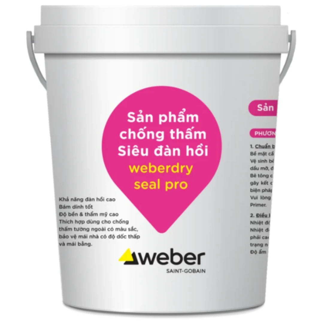Weberdry Seal Pro kháng tia UV tuyệt đối, không bị ngả màu