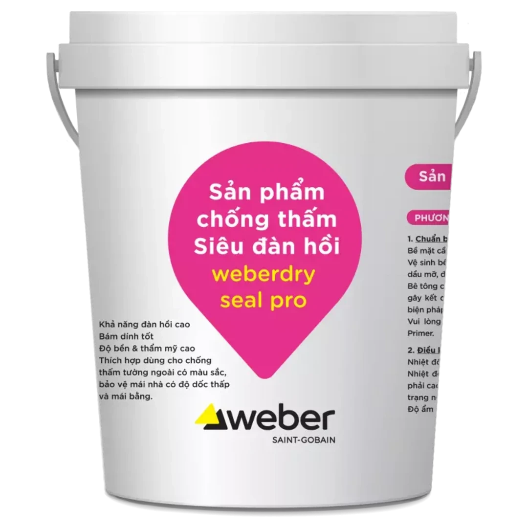 Chống thấm khu vực tường ngoài với Weberdry Seal Pro