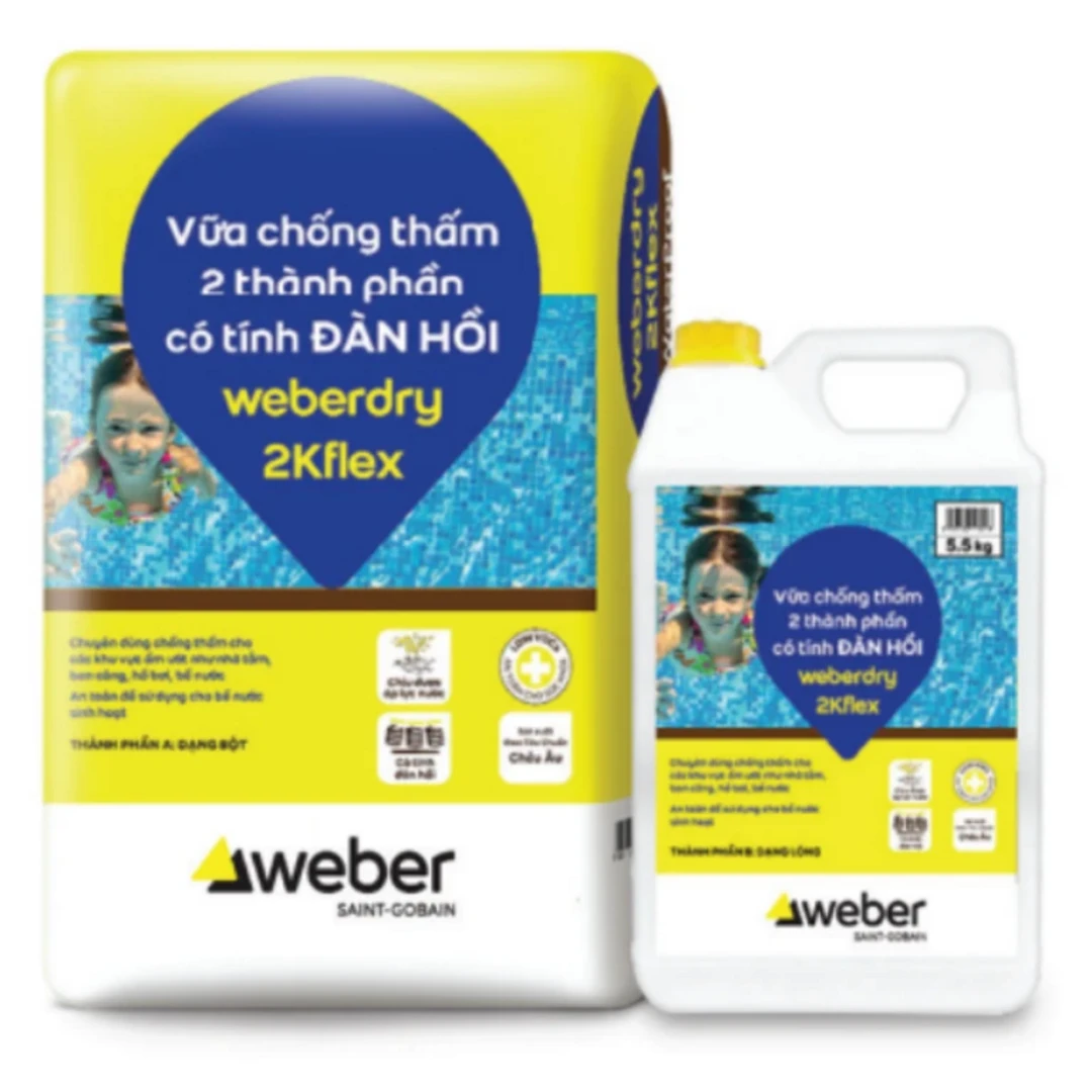 Weberdry 2Kflex - Keo chống thấm gốc xi măng 2 thành phần