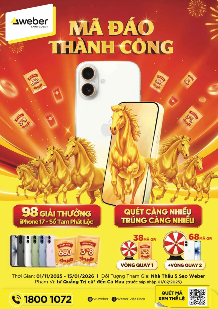 CTKM Mã Đáo Thành Công Dành Cho Nhà Thầu Weber - trang 1 CTKM Mã Đáo Thành Công Dành Cho Nhà Thầu Weber - trang 1