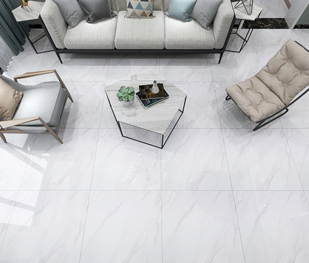 Gạch lát nền giả đá giúp tiết kiệm chi phí 