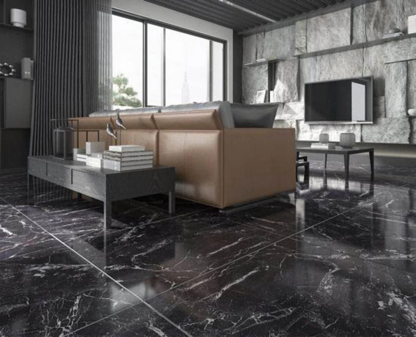 Đá đen granite vân trắng mang lại sự sang trọng cho ngôi nhà