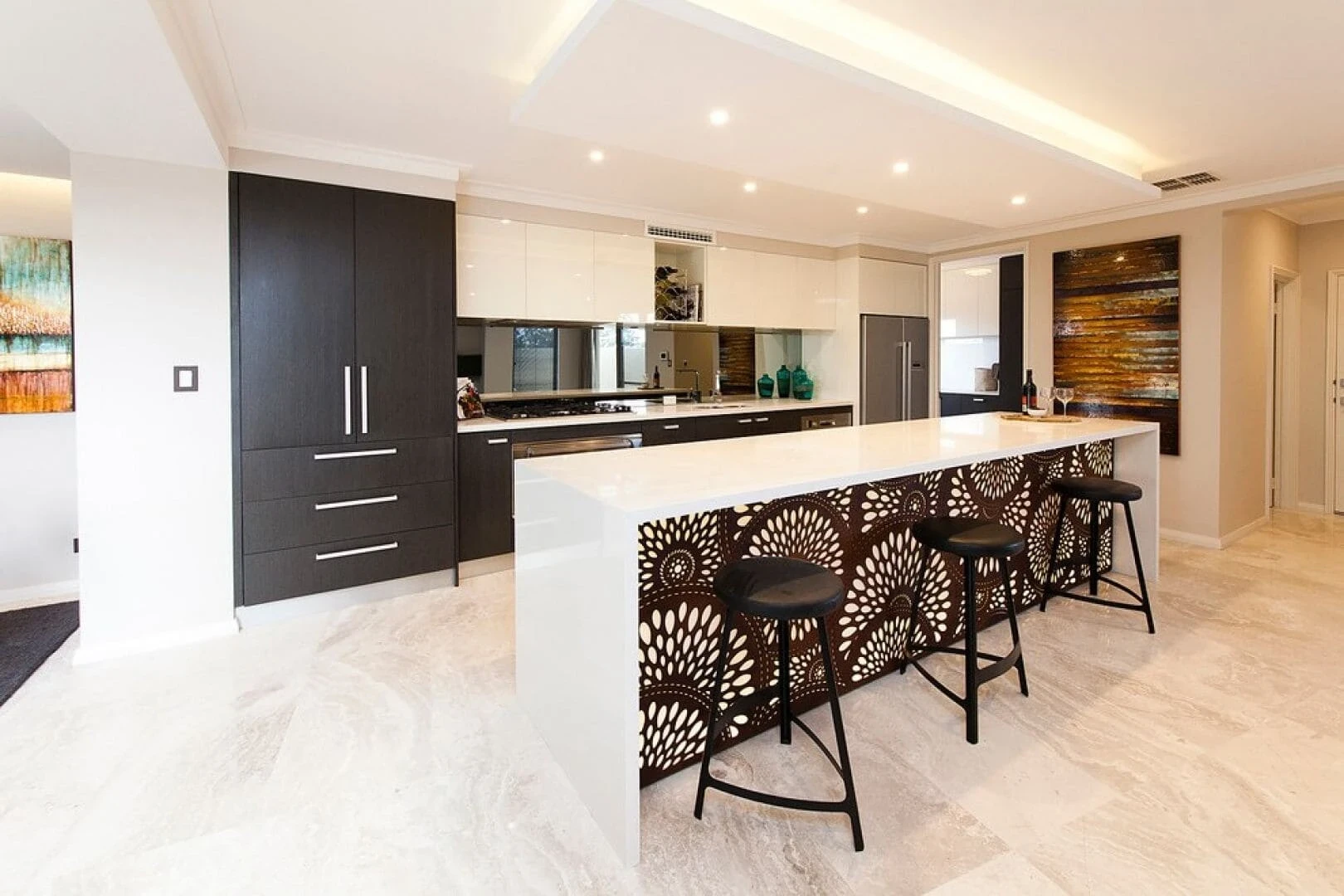 Gạch lát nền giả gỗ phong cách tối giản