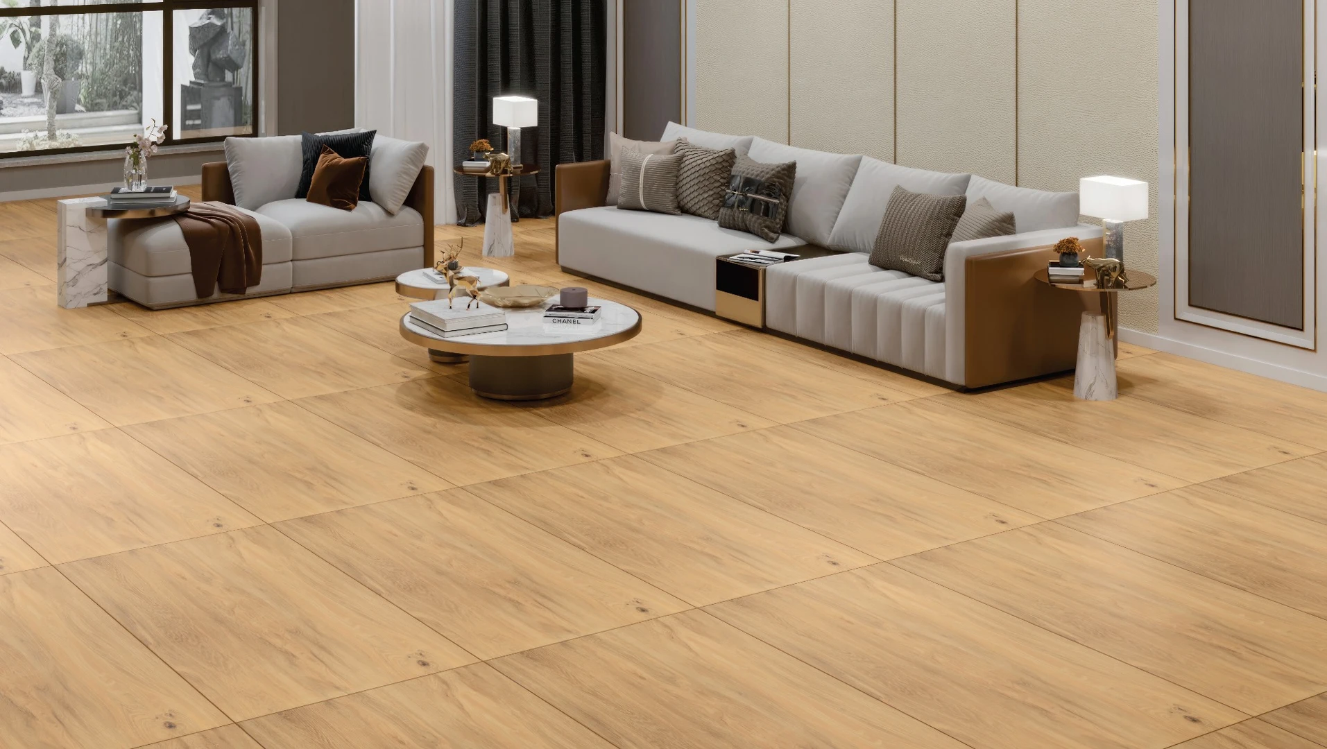 Gạch lát nền đẹp 80x80 vân gỗ giúp sàn trông tự nhiên và sang trọng