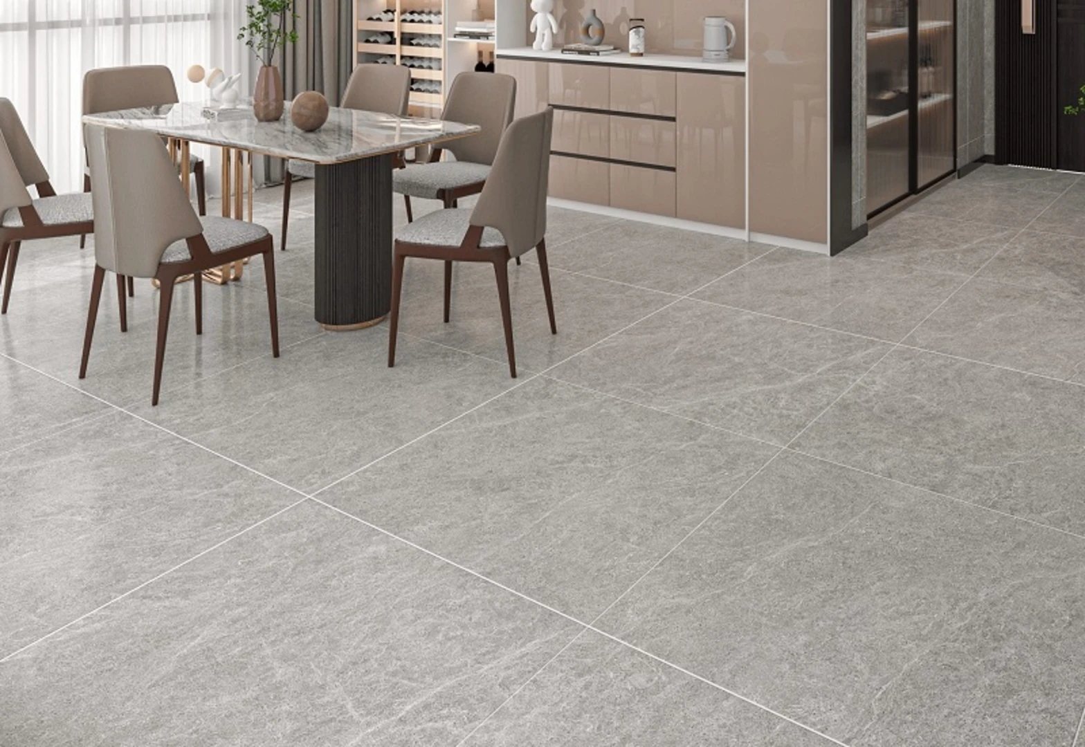 Gạch lát nền đẹp 80x80 tráng men được dùng phổ biến trong nhà ở