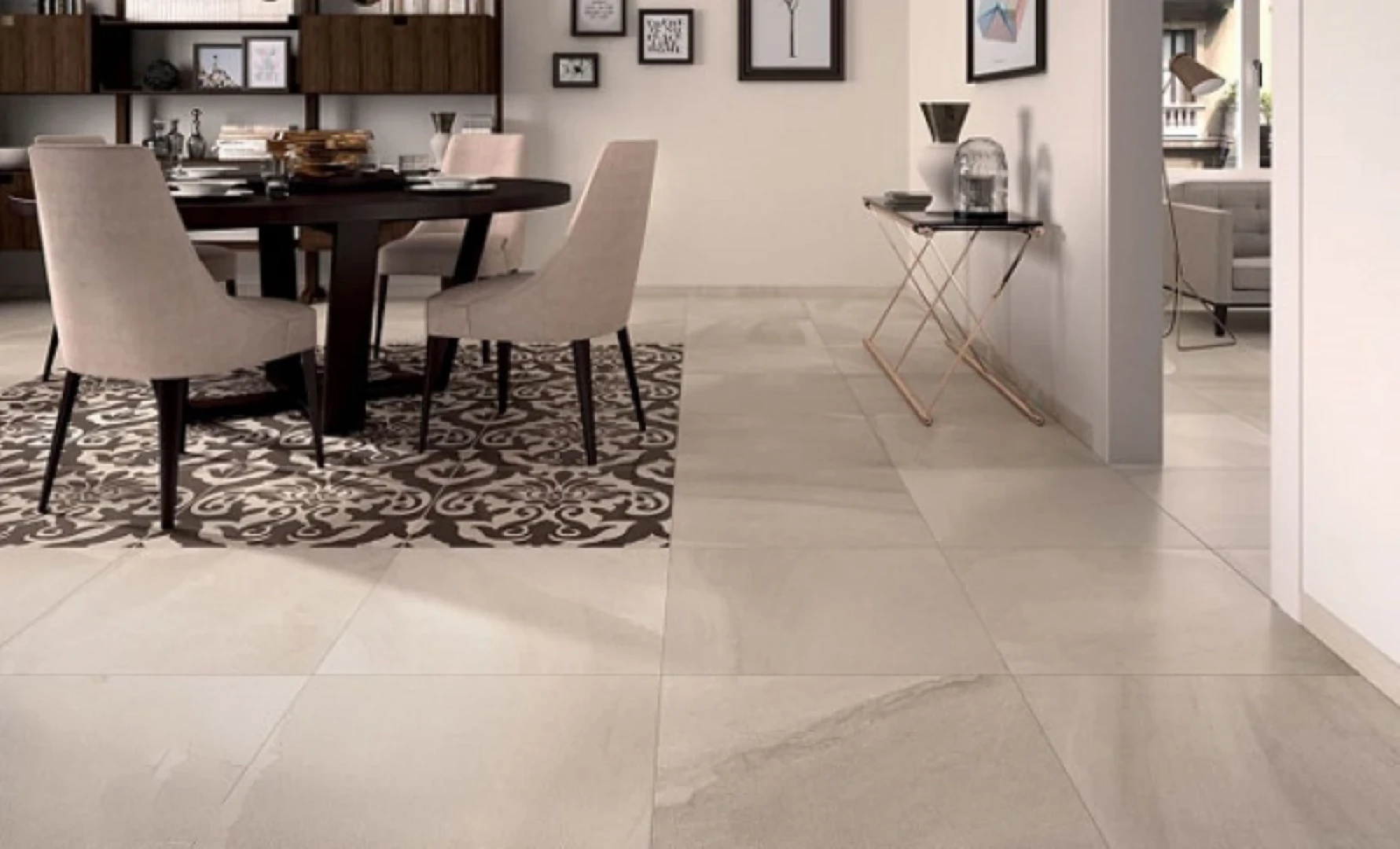 Gạch lát nền phòng khách porcelain chống thấm nước cực kỳ tốt