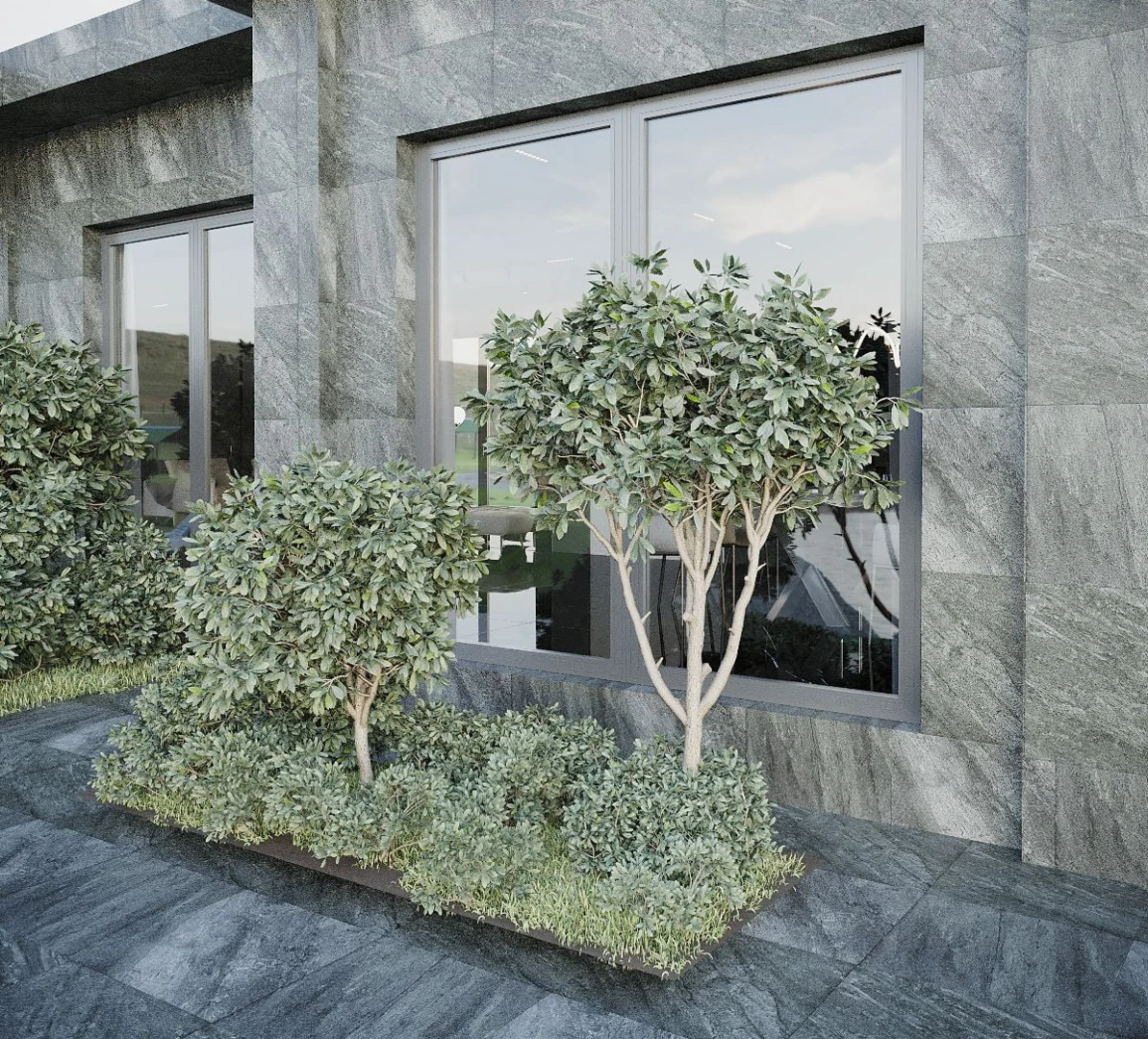 Gạch ốp mặt tiền dạng đá Marble có khả năng chống bám bụi, hạn chế trầy xước, chịu lực và chịu nhiệt tốt