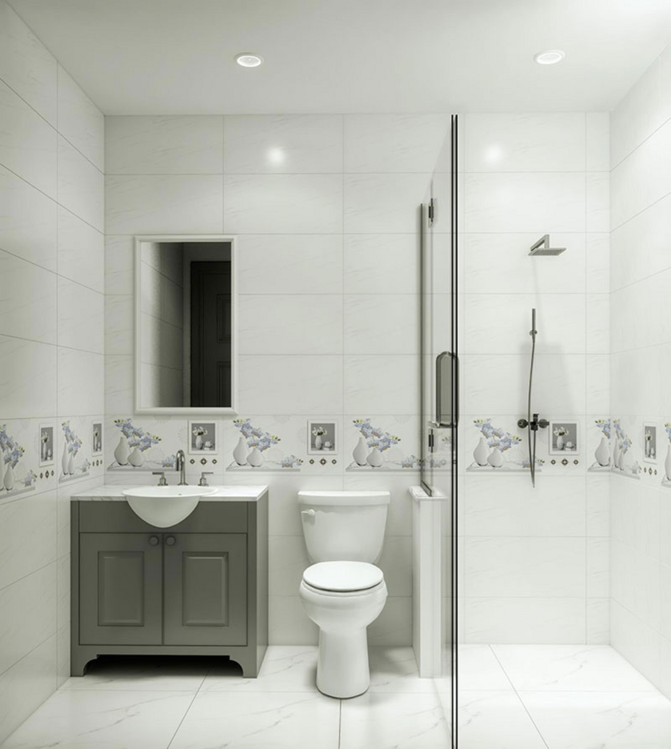 Mẫu gạch ốp nhà vệ sinh đơn giản, tinh tế