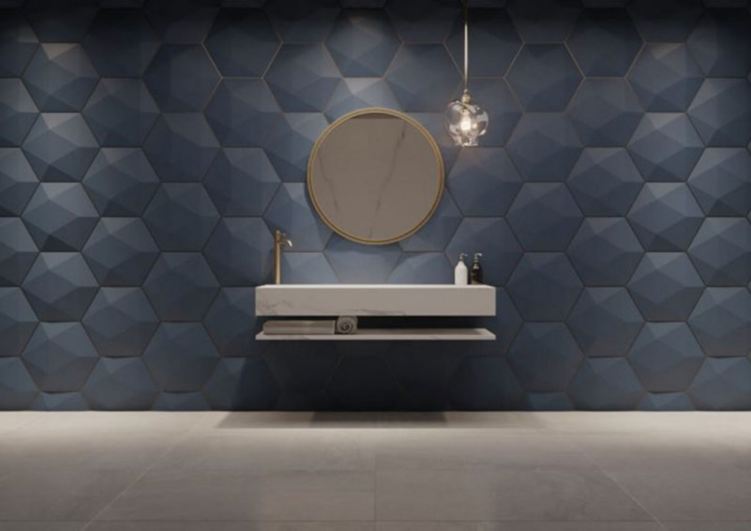 Mẫu gạch ốp nhà vệ sinh 3D độc đáo