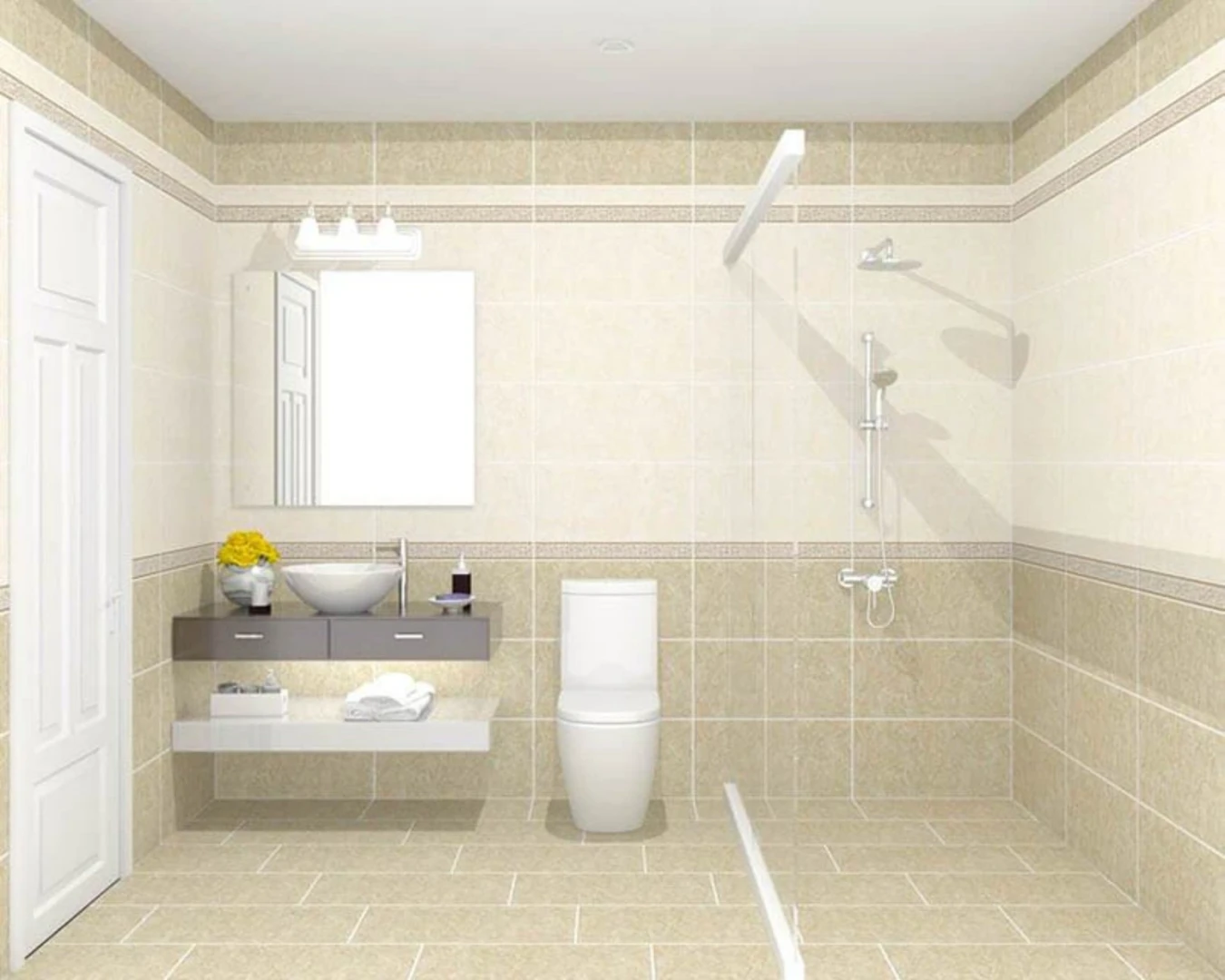 Mẫu gạch men ốp nhà vệ sinh được ưa chuộng hiện nay