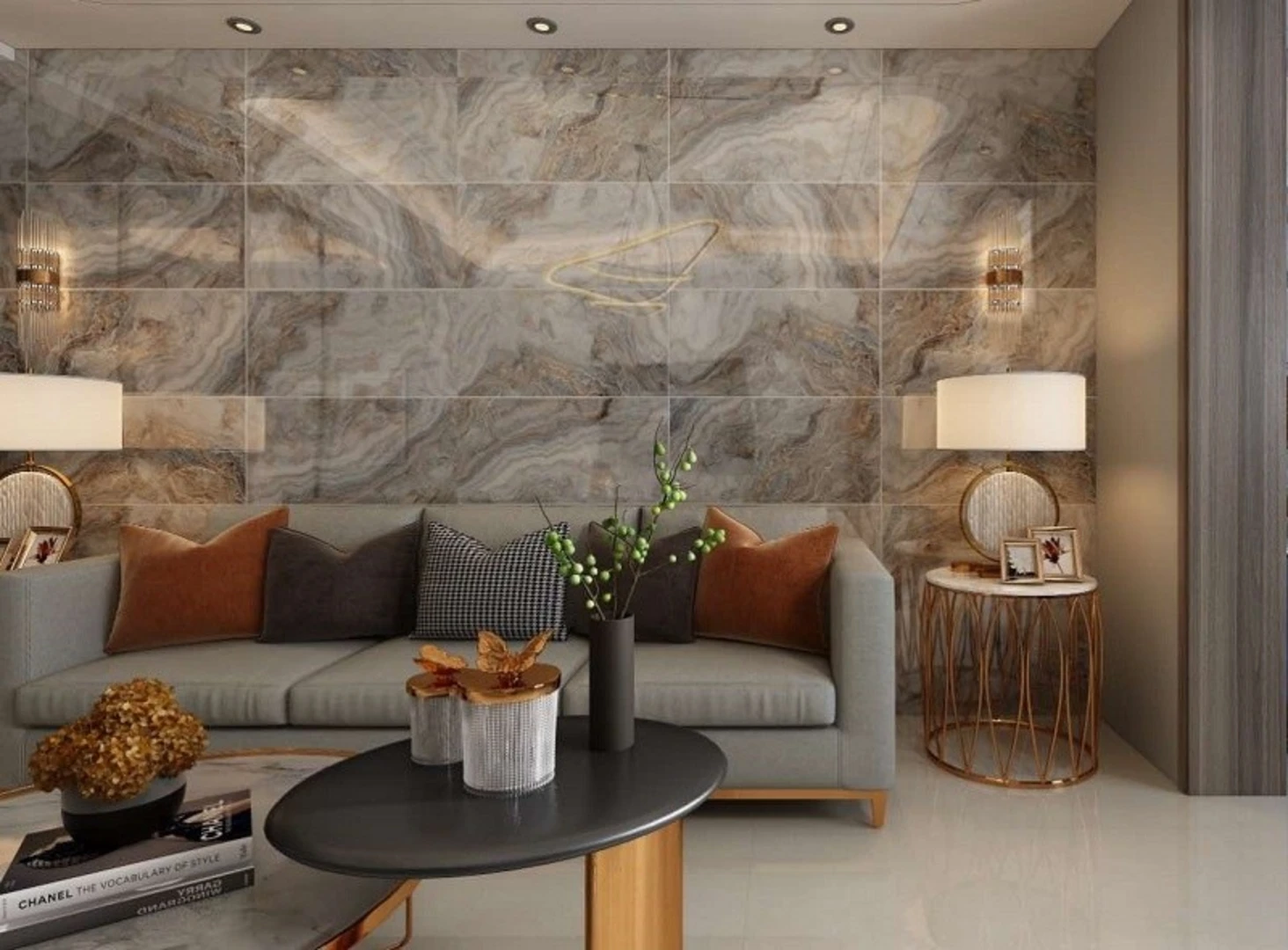 Gạch ốp tường 40x80 vân đá tự nhiên đẹp, sang trọng