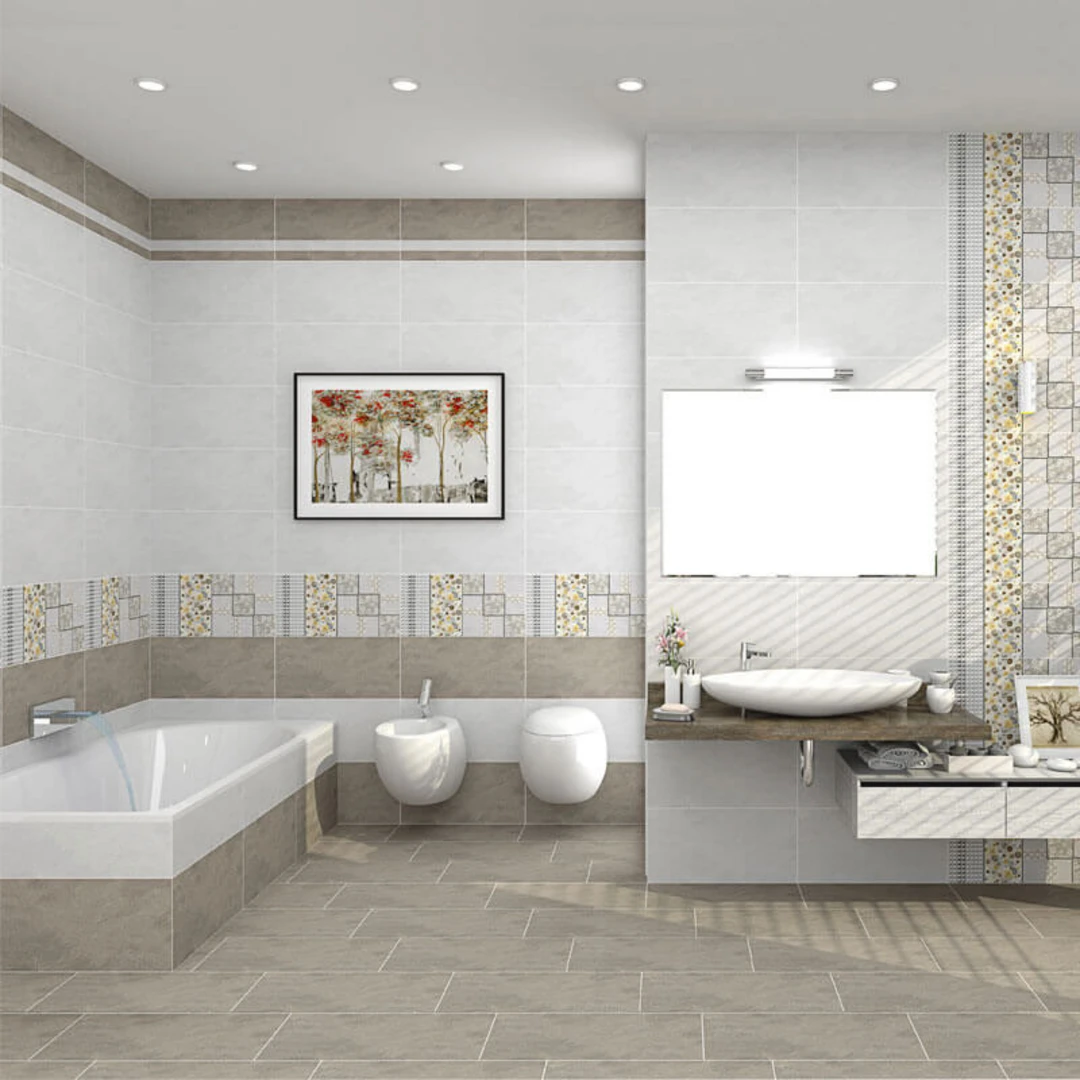 Gạch ốp tường 40x80 3D tạo chiều sâu và điểm nhấn độc đáo cho không gian