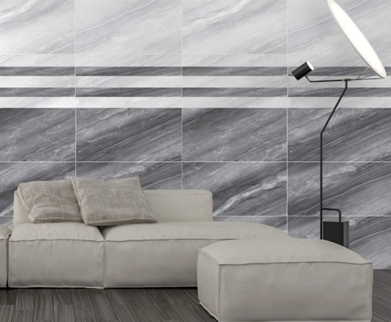 Gạch ốp tường 40x80 cho chân tường giúp tổng thể trở nên hài hòa và sang trọng hơn