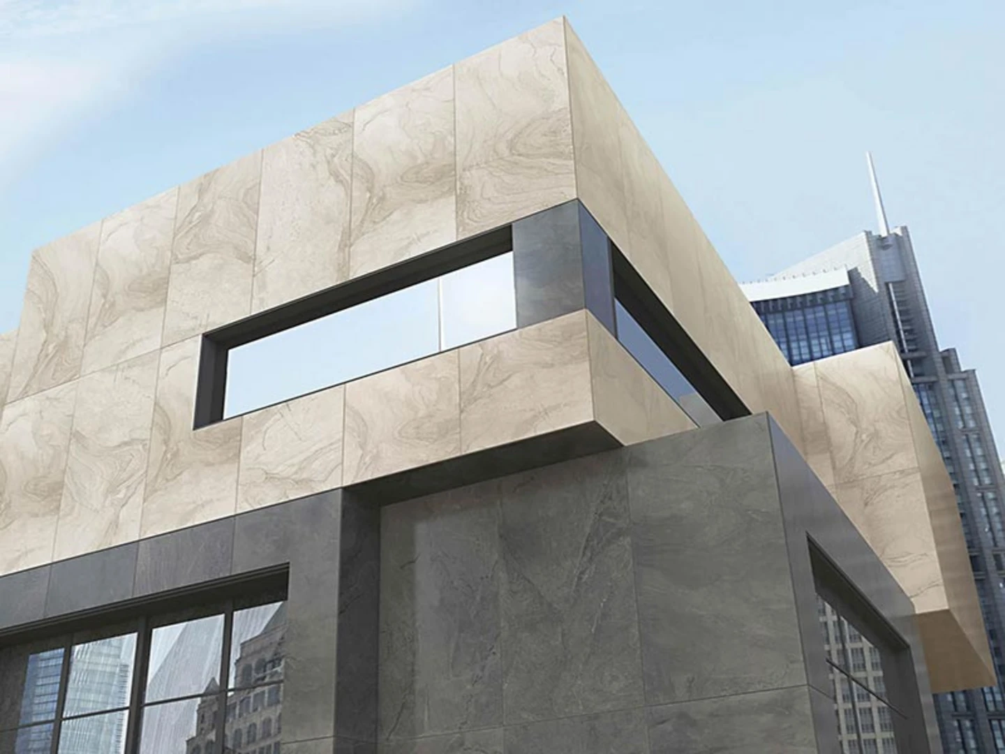 Gạch ốp tường ngoài trời tráng men ốp mặt tiền đem lại sự sang trọng 