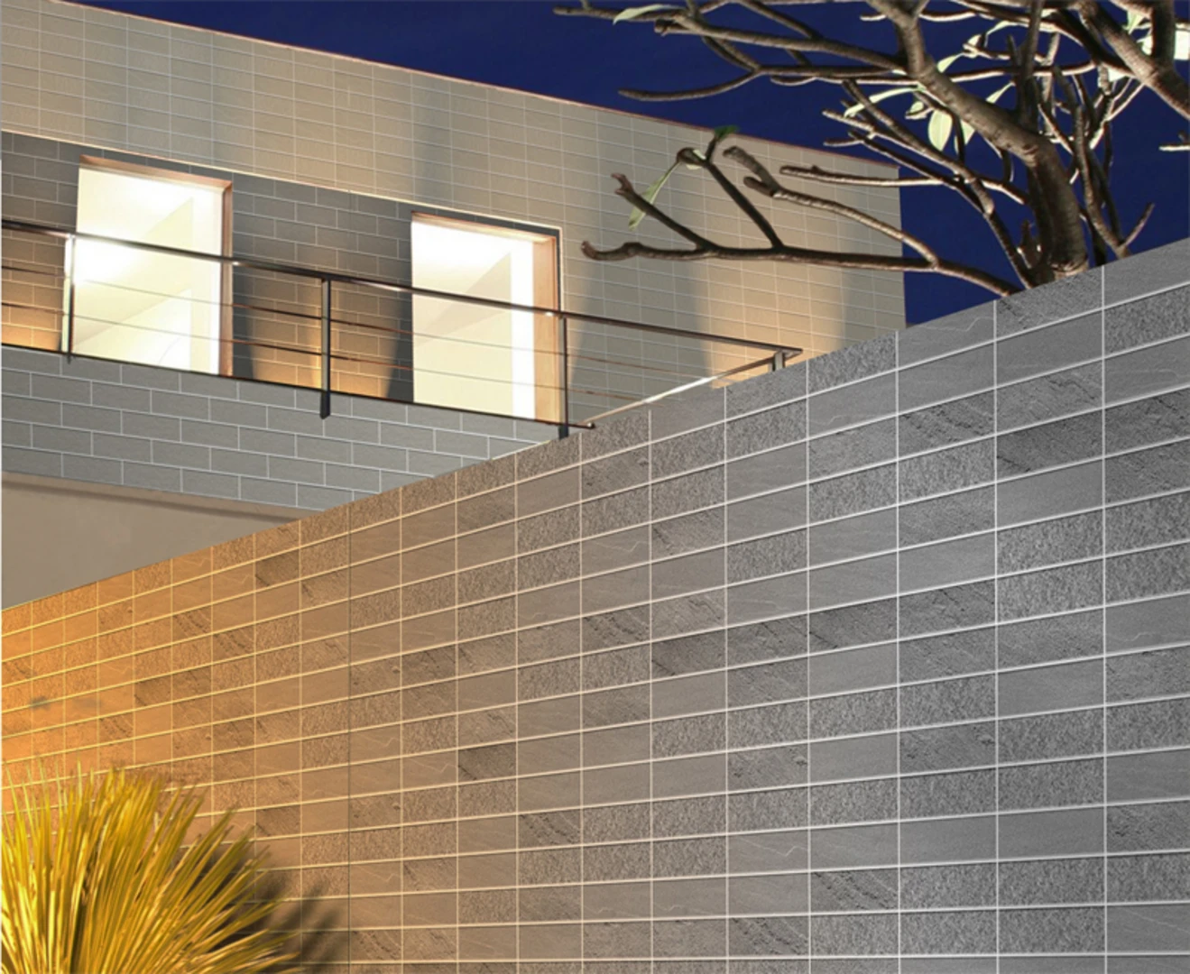 Gạch ốp tường ngoài trời có bề mặt nhám