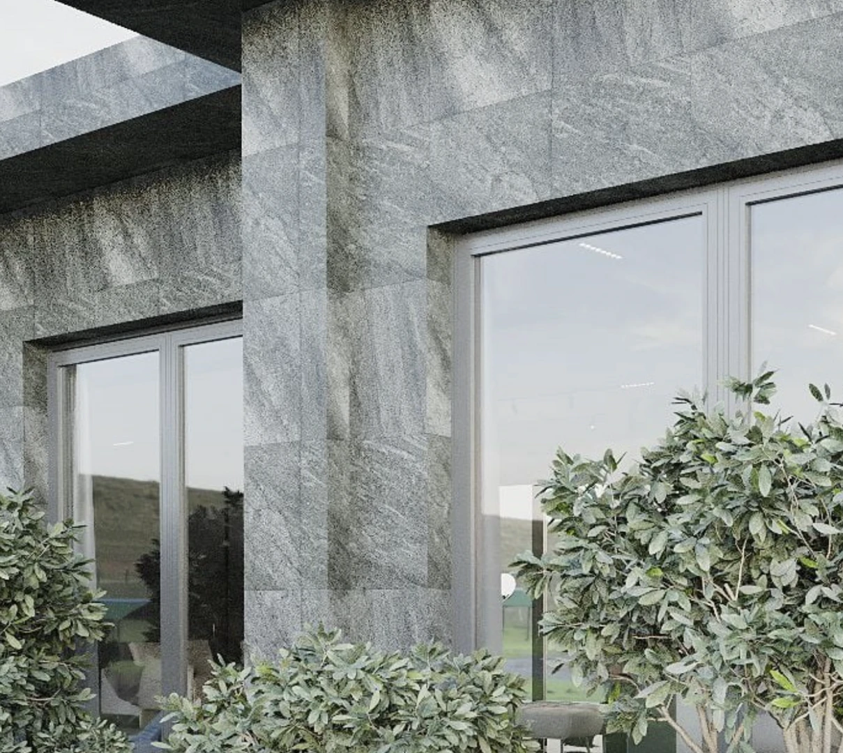 Gạch ốp tường ngoài trời tạo điểm nhấn thẩm mỹ sang trọng, hiện đại cho mặt tiền