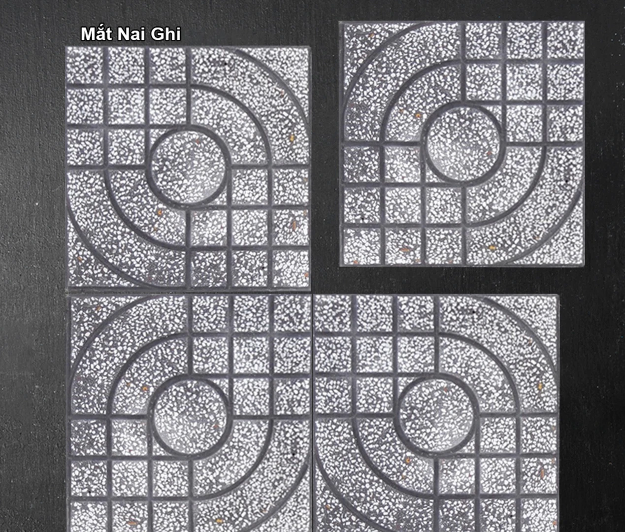 Gạch terrazzo mắt nai màu ghi