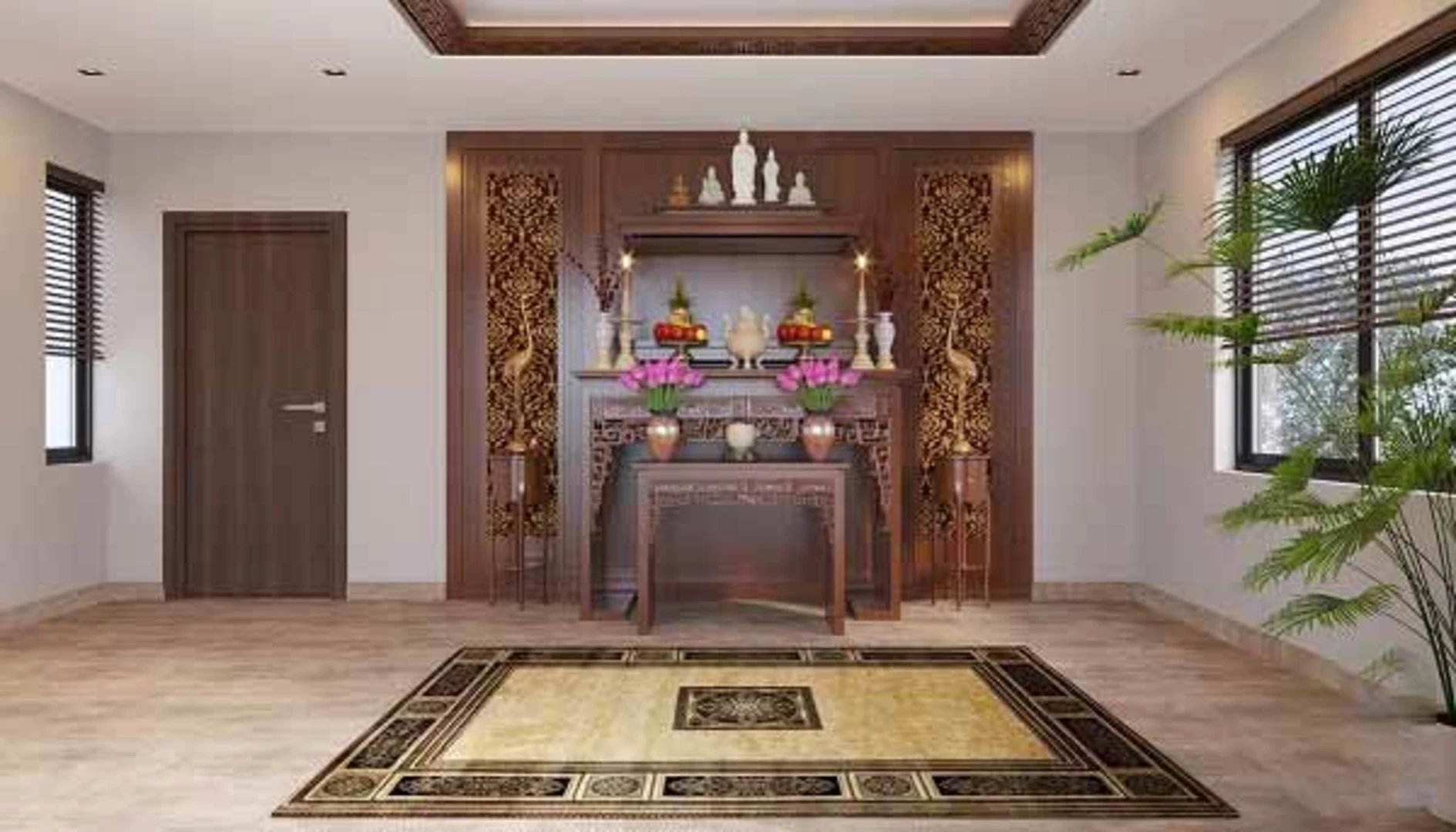 Gạch thảm phòng thờ