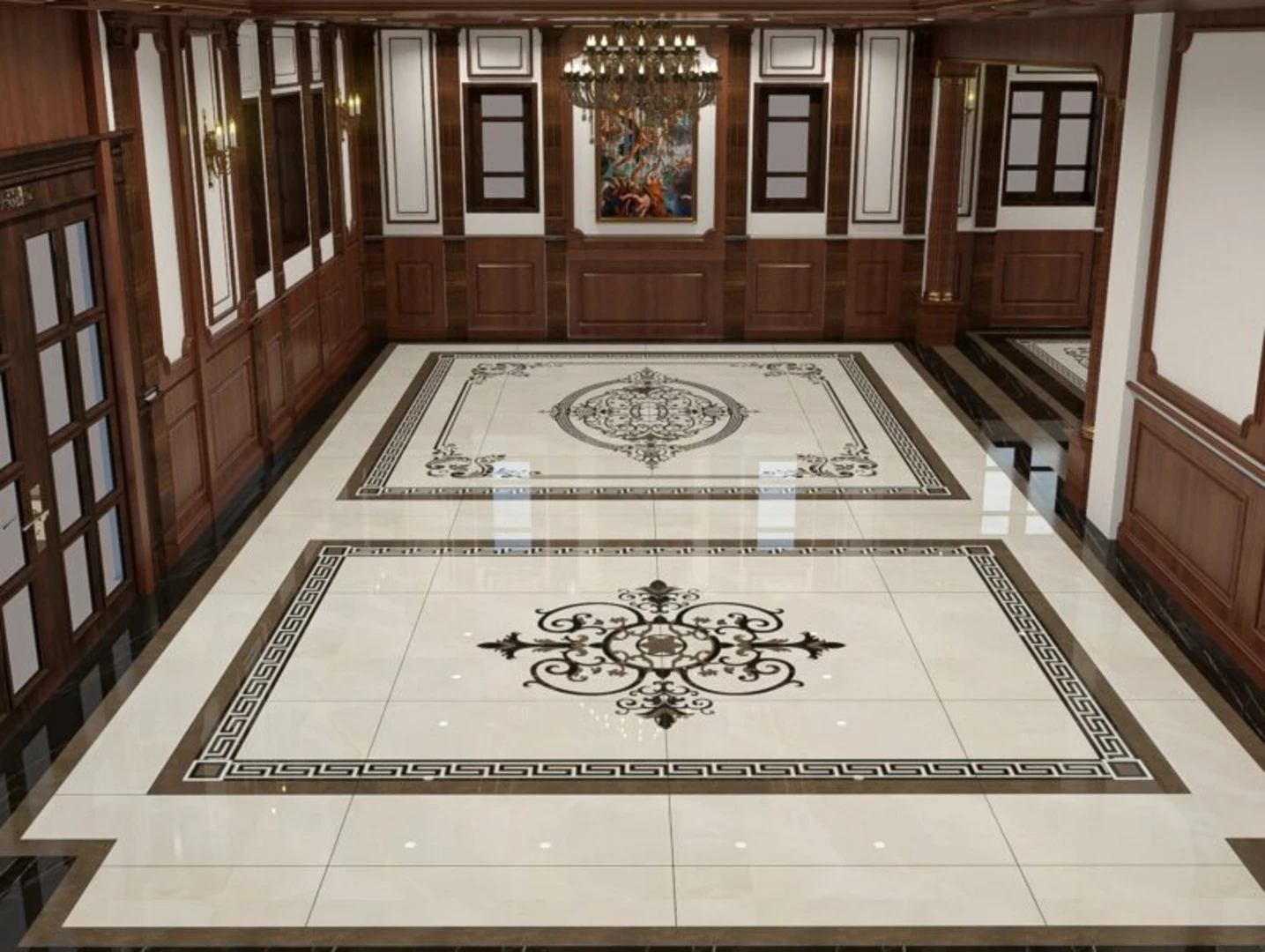 Gạch thảm trang trí phù hợp với nhiều phong cách thiết kế từ cổ điển đến hiện đại