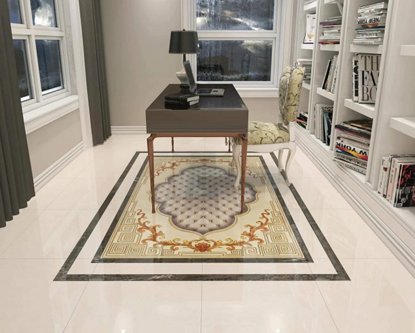 Gạch thảm 3D giúp không gian trở nên rộng mở và cuốn hút hơn