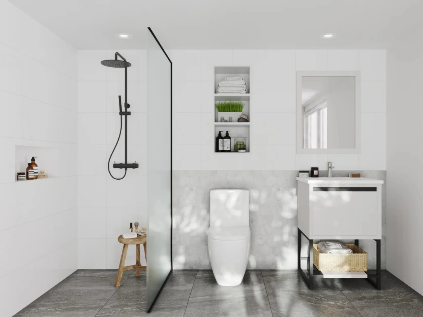 Mẫu nhà vệ sinh nhỏ đẹp lát gạch men bóng sang trọng