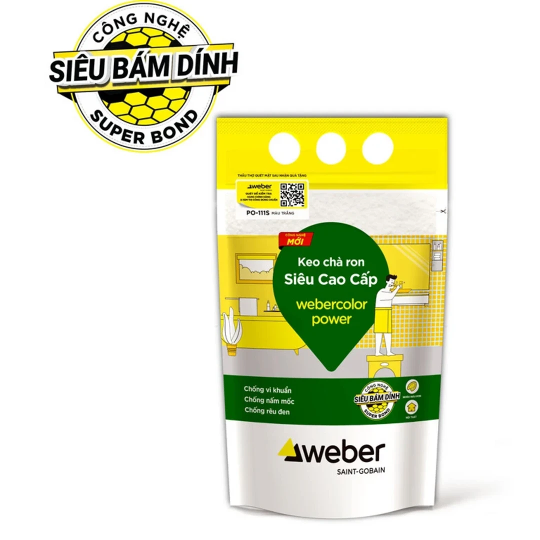 Sử dụng keo chà ron 3 bảo vệ Webercolor power cho mẫu nhà vệ sinh nhỏ đẹp