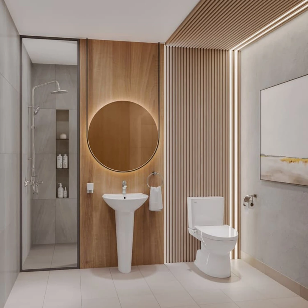 Ưu tiên tông màu sáng cho mẫu nhà vệ sinh nhỏ đẹp 3m2